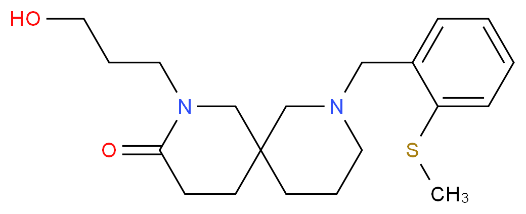 2-(3-hydroxypropyl)-8-[2-(methylthio)benzyl]-2,8-diazaspiro[5.5]undecan-3-one_Molecular_structure_CAS_)