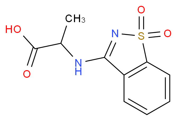 2-[(1,1-dioxido-1,2-benzisothiazol-3-yl)amino]propanoic acid_Molecular_structure_CAS_)