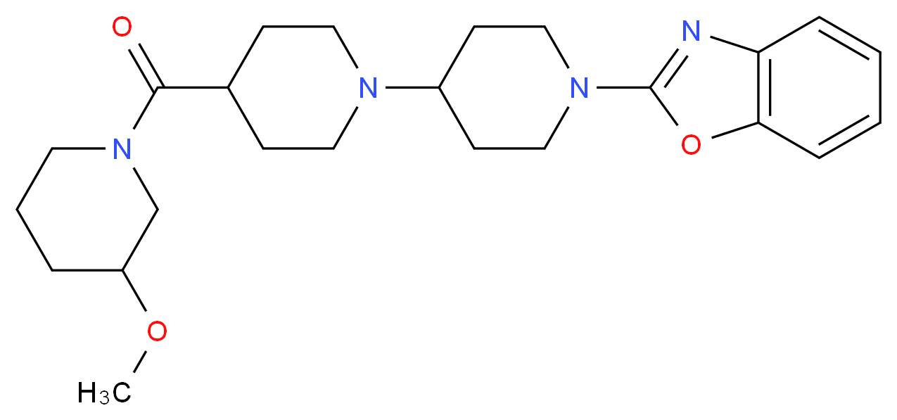 1'-(1,3-benzoxazol-2-yl)-4-[(3-methoxy-1-piperidinyl)carbonyl]-1,4'-bipiperidine_Molecular_structure_CAS_)