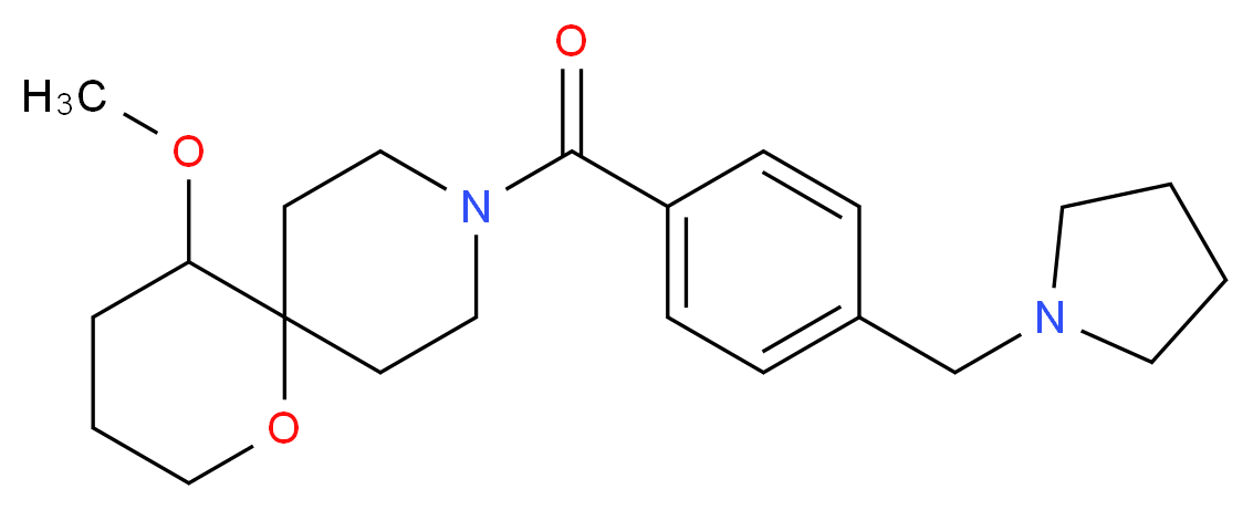 5-methoxy-9-[4-(pyrrolidin-1-ylmethyl)benzoyl]-1-oxa-9-azaspiro[5.5]undecane_Molecular_structure_CAS_)
