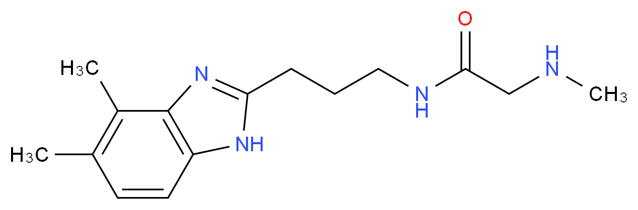 N~1~-[3-(4,5-dimethyl-1H-benzimidazol-2-yl)propyl]-N~2~-methylglycinamide_Molecular_structure_CAS_)