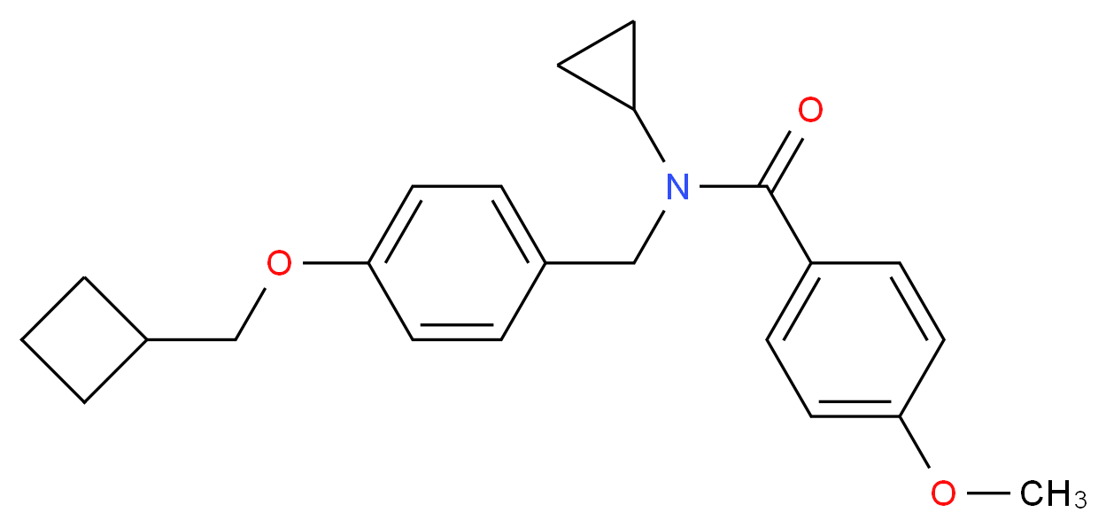 N-[4-(cyclobutylmethoxy)benzyl]-N-cyclopropyl-4-methoxybenzamide_Molecular_structure_CAS_)