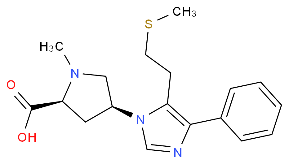 (4S)-1-methyl-4-{5-[2-(methylthio)ethyl]-4-phenyl-1H-imidazol-1-yl}-L-proline_Molecular_structure_CAS_)