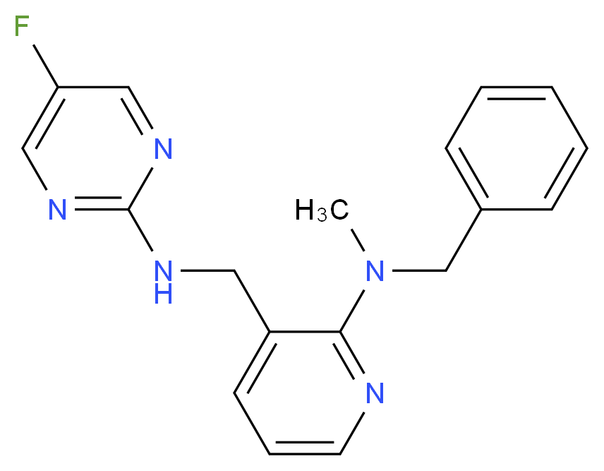 N-({2-[benzyl(methyl)amino]pyridin-3-yl}methyl)-5-fluoropyrimidin-2-amine_Molecular_structure_CAS_)