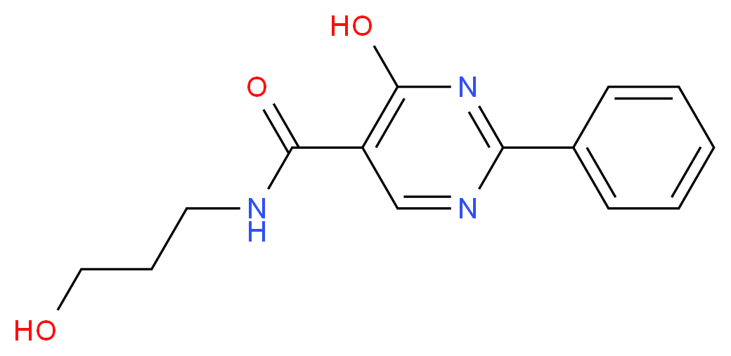 4-hydroxy-N-(3-hydroxypropyl)-2-phenylpyrimidine-5-carboxamide_Molecular_structure_CAS_)