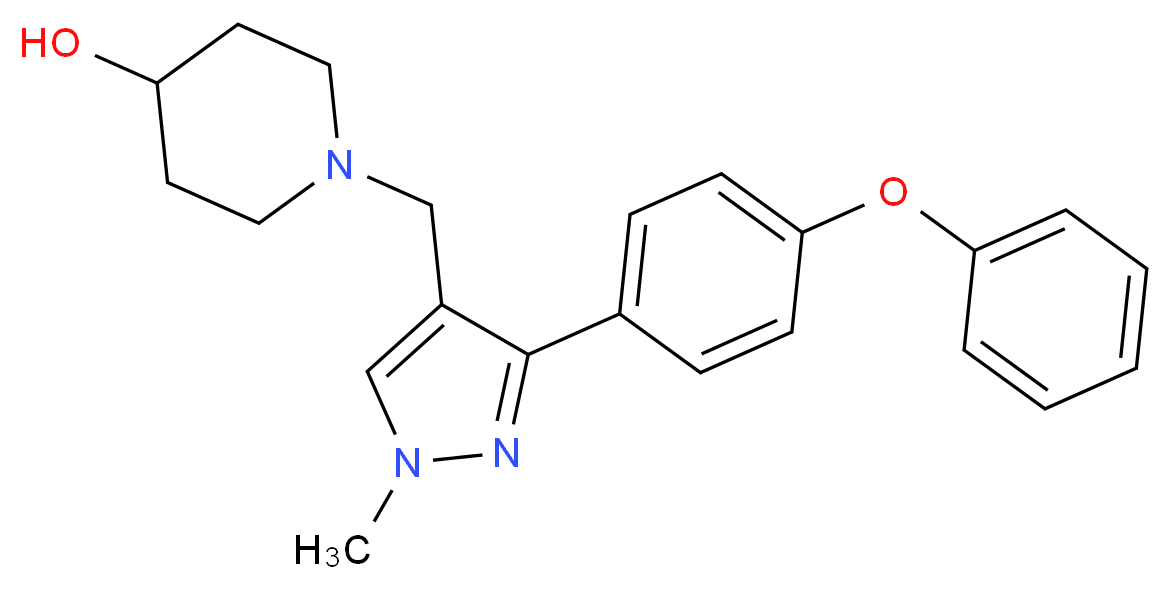 1-{[1-methyl-3-(4-phenoxyphenyl)-1H-pyrazol-4-yl]methyl}-4-piperidinol_Molecular_structure_CAS_)