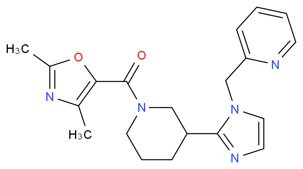 2-[(2-{1-[(2,4-dimethyl-1,3-oxazol-5-yl)carbonyl]-3-piperidinyl}-1H-imidazol-1-yl)methyl]pyridine_Molecular_structure_CAS_)
