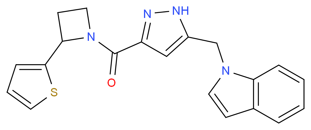 1-[(3-{[2-(2-thienyl)azetidin-1-yl]carbonyl}-1H-pyrazol-5-yl)methyl]-1H-indole_Molecular_structure_CAS_)