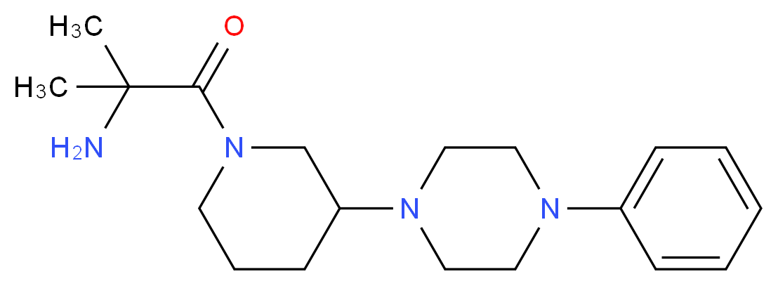 2-methyl-1-oxo-1-[3-(4-phenyl-1-piperazinyl)-1-piperidinyl]-2-propanamine_Molecular_structure_CAS_)