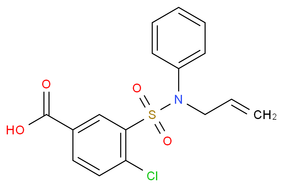 3-(Allyl-phenyl-sulfamoyl)-4-chloro-benzoic acid_Molecular_structure_CAS_)