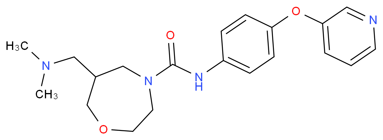 6-[(dimethylamino)methyl]-N-[4-(pyridin-3-yloxy)phenyl]-1,4-oxazepane-4-carboxamide_Molecular_structure_CAS_)