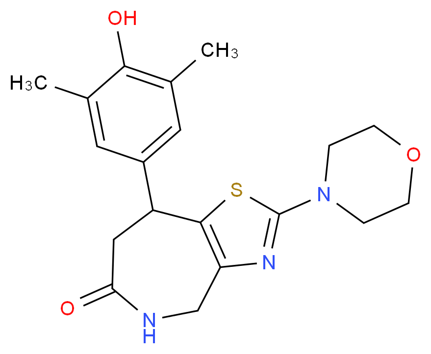 8-(4-hydroxy-3,5-dimethylphenyl)-2-morpholin-4-yl-4,5,7,8-tetrahydro-6H-[1,3]thiazolo[4,5-c]azepin-6-one_Molecular_structure_CAS_)