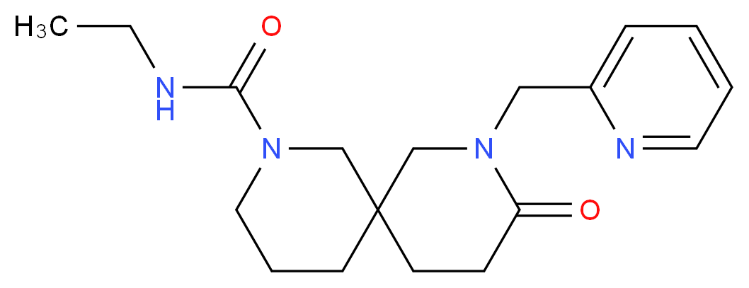 N-ethyl-9-oxo-8-(2-pyridinylmethyl)-2,8-diazaspiro[5.5]undecane-2-carboxamide_Molecular_structure_CAS_)