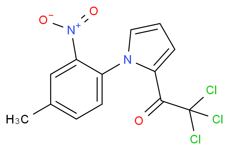 2,2,2-trichloro-1-[1-(4-methyl-2-nitrophenyl)-1H-pyrrol-2-yl]ethan-1-one_Molecular_structure_CAS_)
