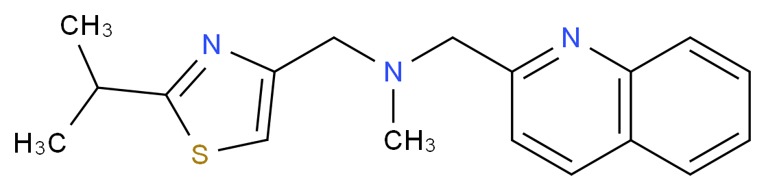 1-(2-isopropyl-1,3-thiazol-4-yl)-N-methyl-N-(quinolin-2-ylmethyl)methanamine_Molecular_structure_CAS_)