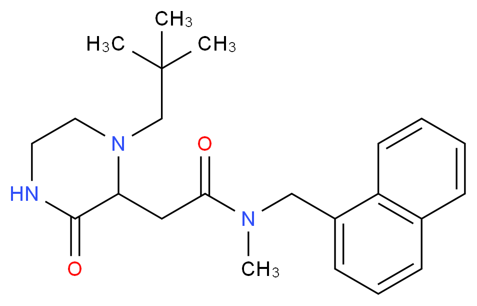 2-[1-(2,2-dimethylpropyl)-3-oxo-2-piperazinyl]-N-methyl-N-(1-naphthylmethyl)acetamide_Molecular_structure_CAS_)