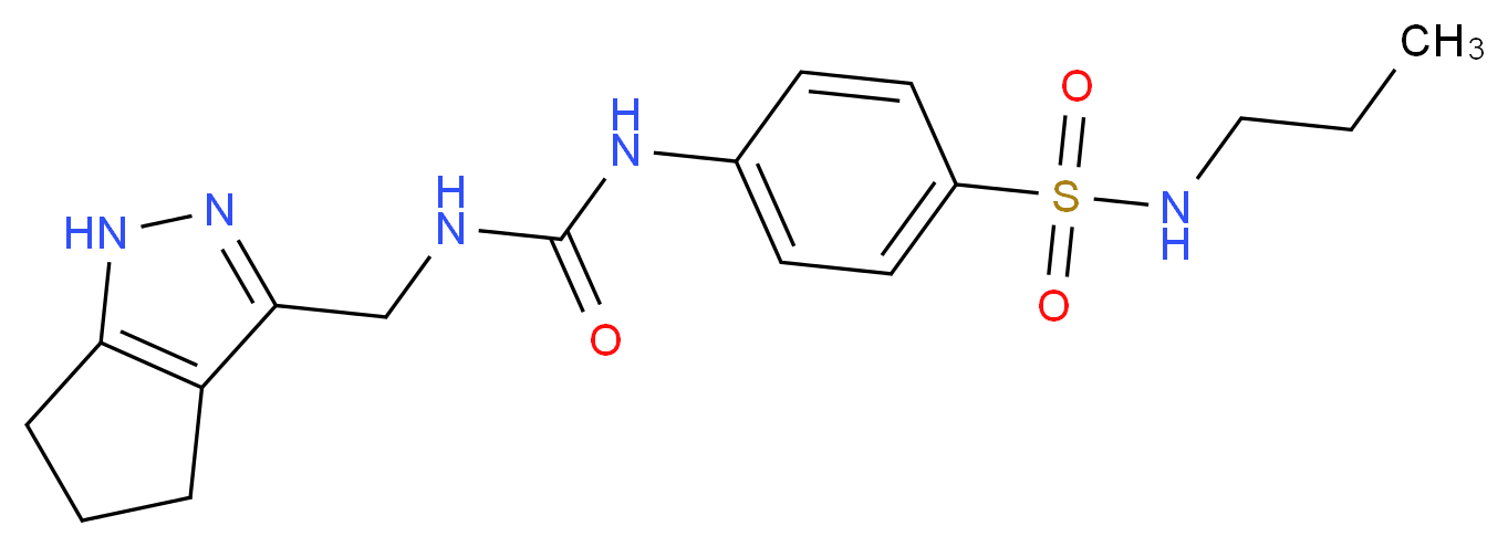 N-propyl-4-({[(1,4,5,6-tetrahydrocyclopenta[c]pyrazol-3-ylmethyl)amino]carbonyl}amino)benzenesulfonamide_Molecular_structure_CAS_)