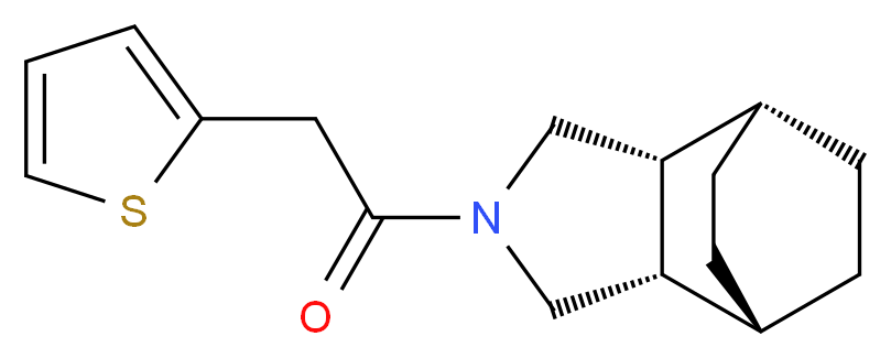 (1R*,2R*,6S*,7S*)-4-(2-thienylacetyl)-4-azatricyclo[5.2.2.0~2,6~]undecane_Molecular_structure_CAS_)