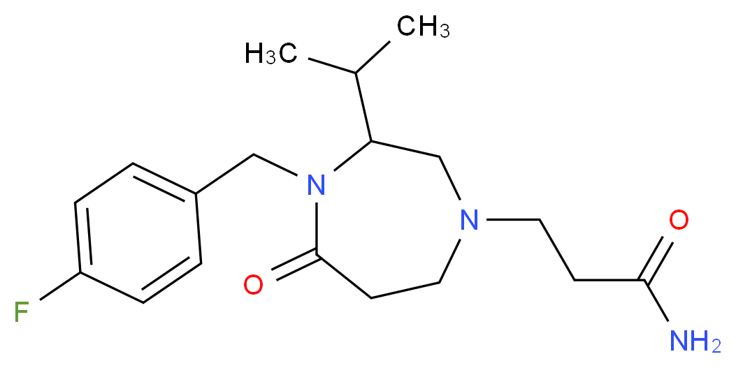 3-[4-(4-fluorobenzyl)-3-isopropyl-5-oxo-1,4-diazepan-1-yl]propanamide_Molecular_structure_CAS_)