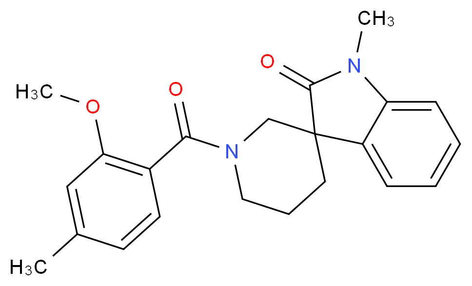 1'-(2-methoxy-4-methylbenzoyl)-1-methylspiro[indole-3,3'-piperidin]-2(1H)-one_Molecular_structure_CAS_)