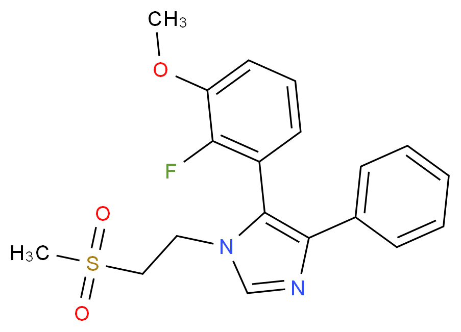 5-(2-fluoro-3-methoxyphenyl)-1-[2-(methylsulfonyl)ethyl]-4-phenyl-1H-imidazole_Molecular_structure_CAS_)