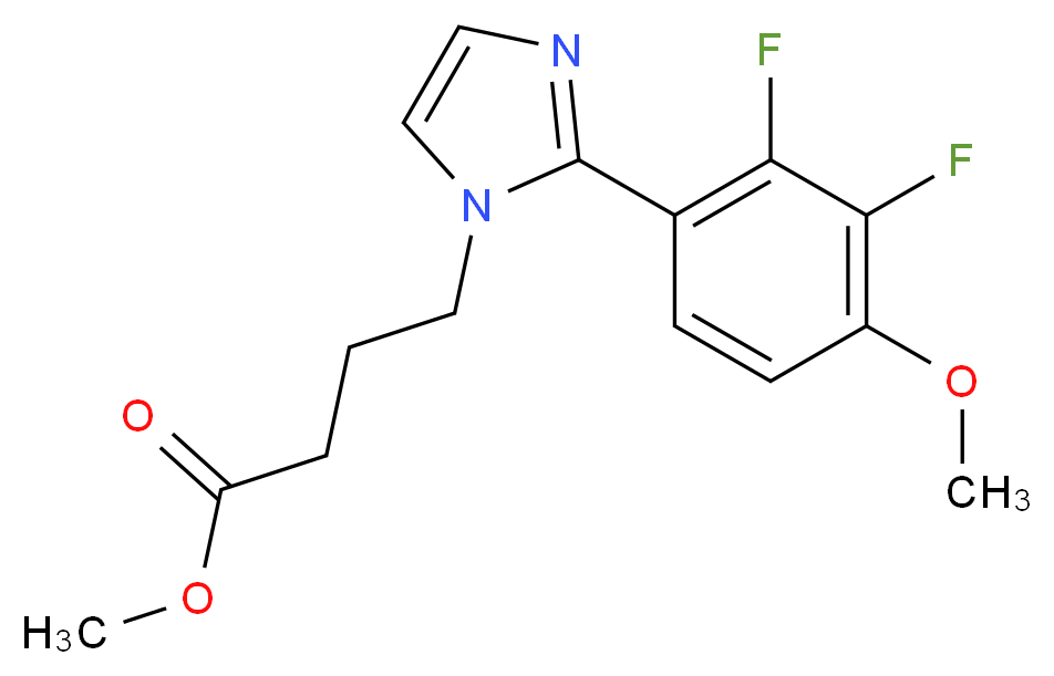 methyl 4-[2-(2,3-difluoro-4-methoxyphenyl)-1H-imidazol-1-yl]butanoate_Molecular_structure_CAS_)