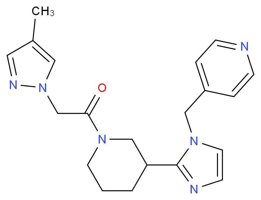 4-[(2-{1-[(4-methyl-1H-pyrazol-1-yl)acetyl]piperidin-3-yl}-1H-imidazol-1-yl)methyl]pyridine_Molecular_structure_CAS_)