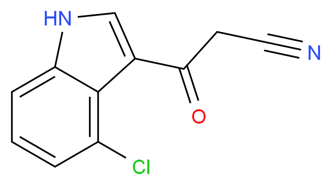 3-(4-Chloro-1H-indol-3-yl)-3-oxopropanenitrile_Molecular_structure_CAS_)