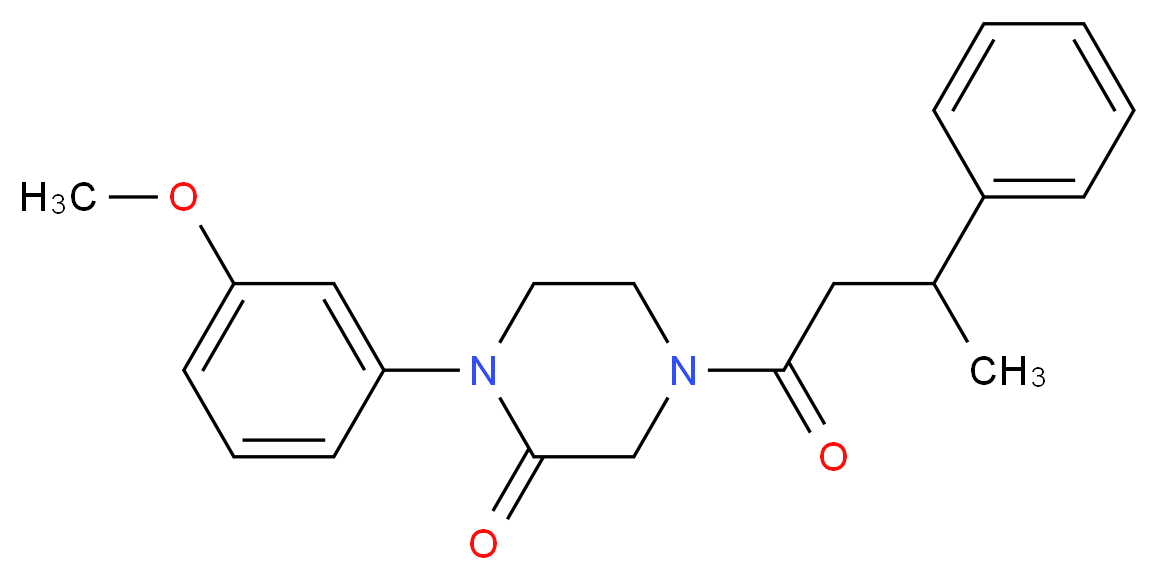 1-(3-methoxyphenyl)-4-(3-phenylbutanoyl)-2-piperazinone_Molecular_structure_CAS_)
