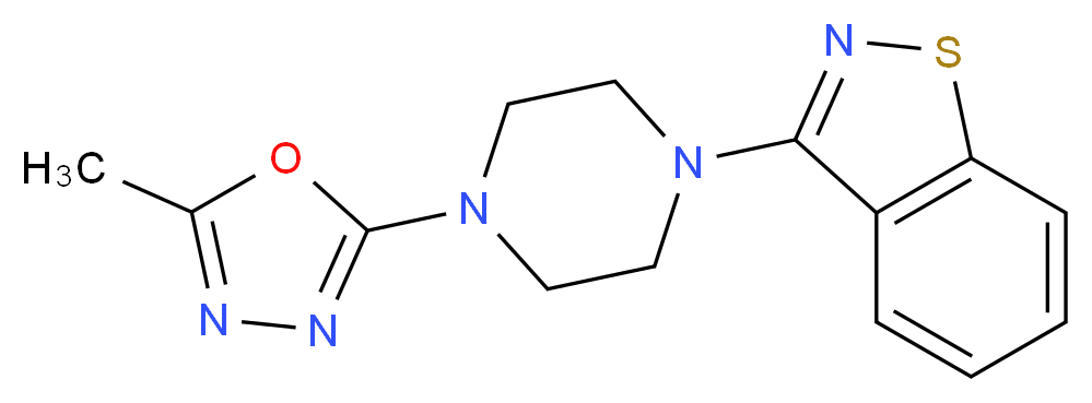 3-[4-(5-methyl-1,3,4-oxadiazol-2-yl)piperazin-1-yl]-1,2-benzisothiazole_Molecular_structure_CAS_)