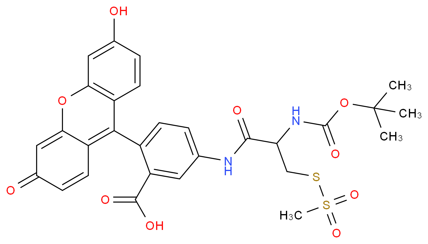 (L)-2-[(t-Boc)amino]-2-[(5-Fluoresceinyl)aminocarbonyl]ethyl Methanethiosulfonate_Molecular_structure_CAS_1042688-20-9)