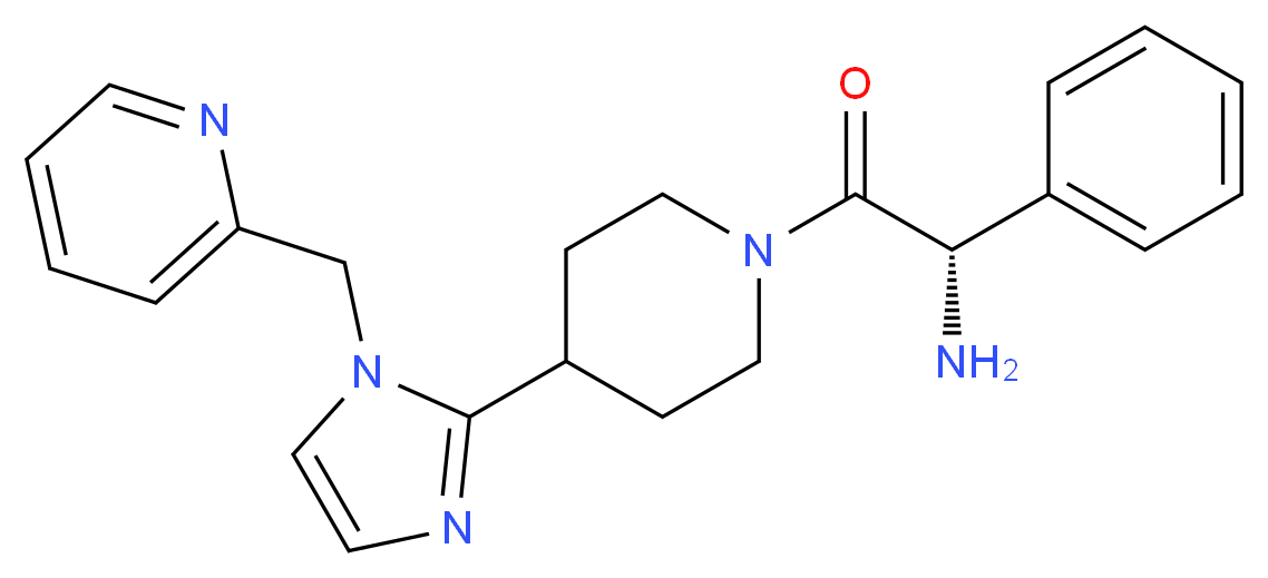 ((1S)-2-oxo-1-phenyl-2-{4-[1-(2-pyridinylmethyl)-1H-imidazol-2-yl]-1-piperidinyl}ethyl)amine_Molecular_structure_CAS_)