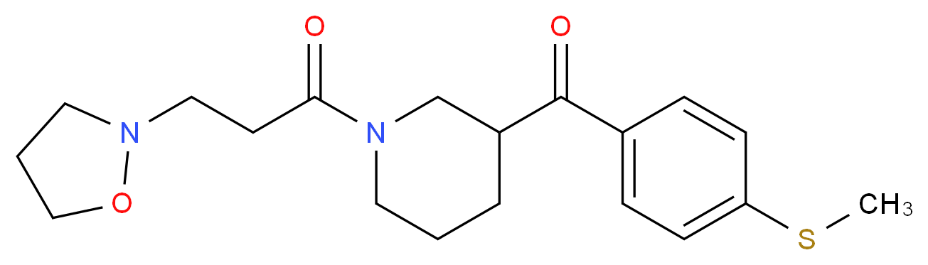 {1-[3-(2-isoxazolidinyl)propanoyl]-3-piperidinyl}[4-(methylthio)phenyl]methanone_Molecular_structure_CAS_)