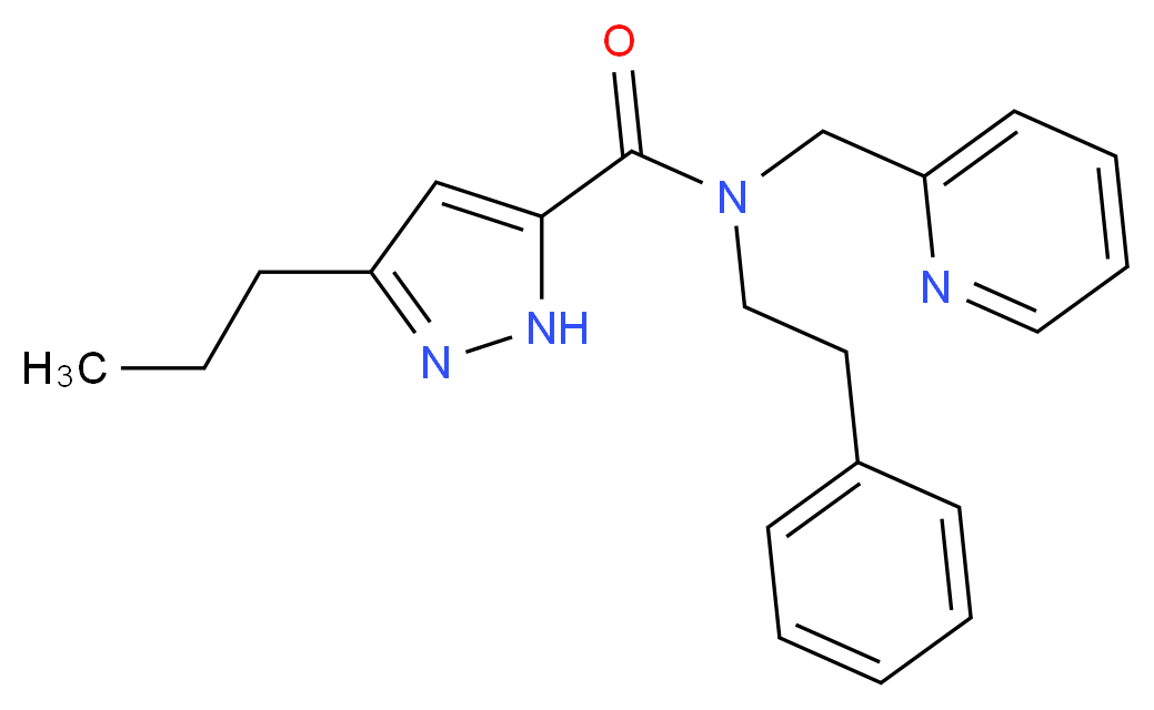 N-(2-phenylethyl)-3-propyl-N-(pyridin-2-ylmethyl)-1H-pyrazole-5-carboxamide_Molecular_structure_CAS_)
