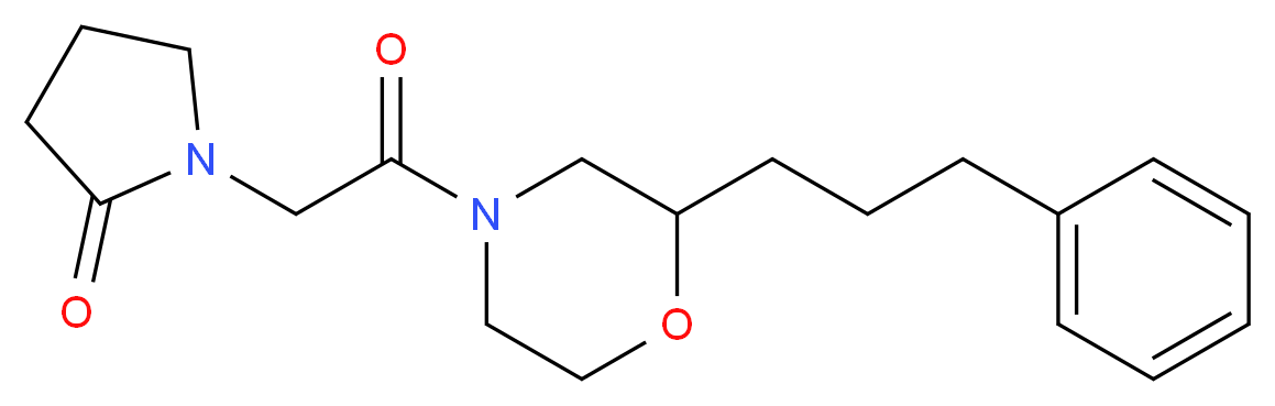 1-{2-oxo-2-[2-(3-phenylpropyl)-4-morpholinyl]ethyl}-2-pyrrolidinone_Molecular_structure_CAS_)