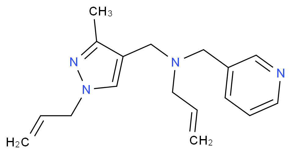 N-[(1-allyl-3-methyl-1H-pyrazol-4-yl)methyl]-N-(pyridin-3-ylmethyl)prop-2-en-1-amine_Molecular_structure_CAS_)