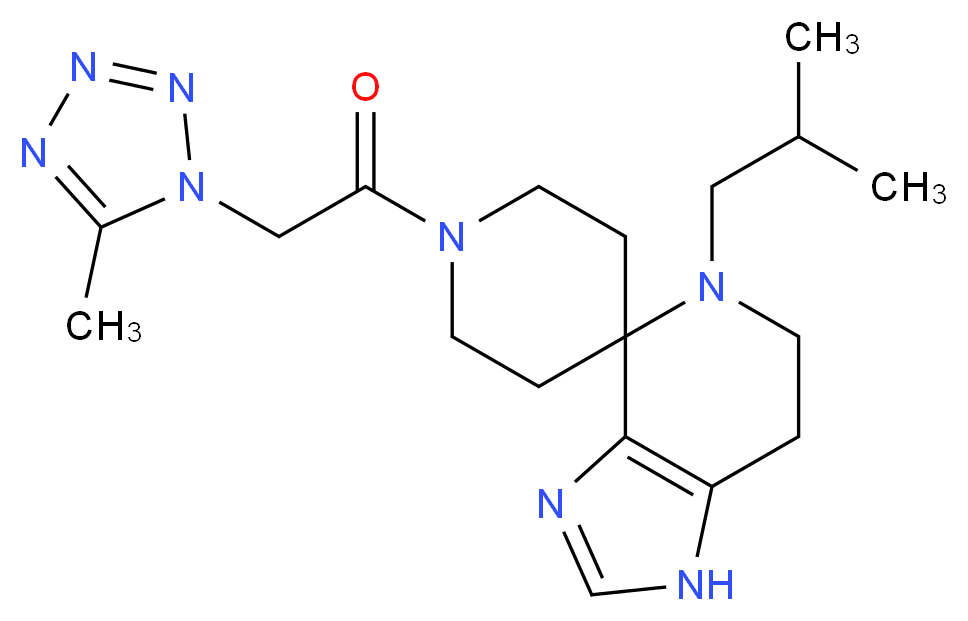 5-isobutyl-1'-[(5-methyl-1H-tetrazol-1-yl)acetyl]-1,5,6,7-tetrahydrospiro[imidazo[4,5-c]pyridine-4,4'-piperidine]_Molecular_structure_CAS_)