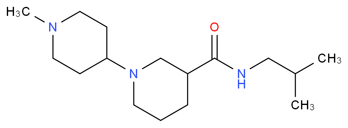 N-isobutyl-1'-methyl-1,4'-bipiperidine-3-carboxamide_Molecular_structure_CAS_)