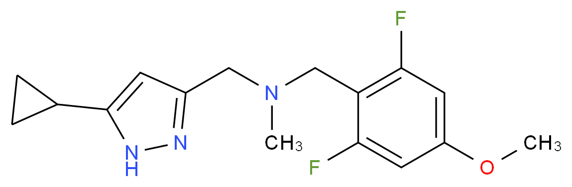 1-(5-cyclopropyl-1H-pyrazol-3-yl)-N-(2,6-difluoro-4-methoxybenzyl)-N-methylmethanamine_Molecular_structure_CAS_)