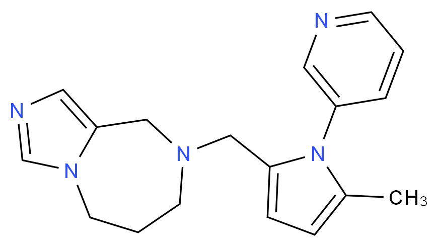 8-[(5-methyl-1-pyridin-3-yl-1H-pyrrol-2-yl)methyl]-6,7,8,9-tetrahydro-5H-imidazo[1,5-a][1,4]diazepine_Molecular_structure_CAS_)