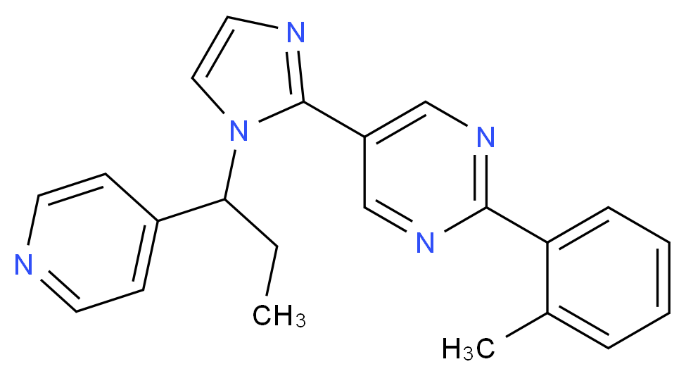 2-(2-methylphenyl)-5-[1-(1-pyridin-4-ylpropyl)-1H-imidazol-2-yl]pyrimidine_Molecular_structure_CAS_)
