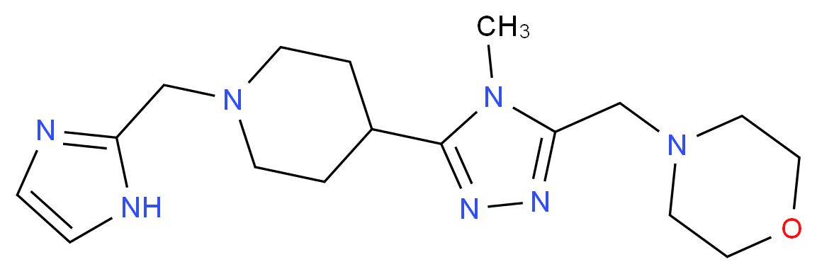 4-({5-[1-(1H-imidazol-2-ylmethyl)piperidin-4-yl]-4-methyl-4H-1,2,4-triazol-3-yl}methyl)morpholine_Molecular_structure_CAS_)