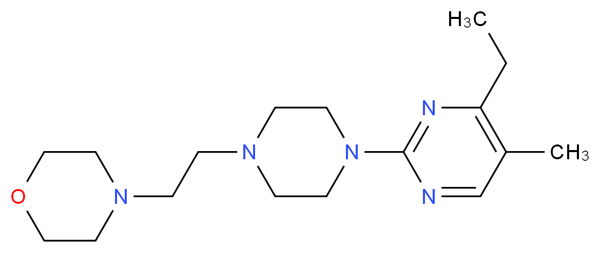 4-{2-[4-(4-ethyl-5-methylpyrimidin-2-yl)piperazin-1-yl]ethyl}morpholine_Molecular_structure_CAS_)