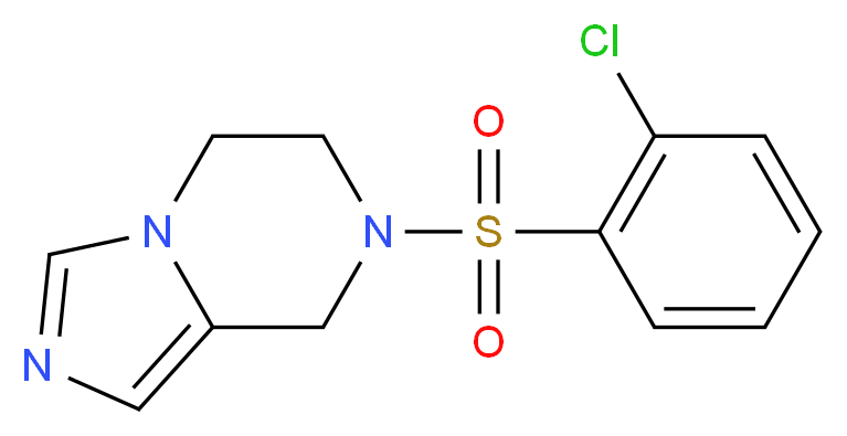 7-[(2-chlorophenyl)sulfonyl]-5,6,7,8-tetrahydroimidazo[1,5-a]pyrazine_Molecular_structure_CAS_)