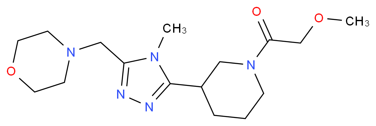 4-({5-[1-(methoxyacetyl)piperidin-3-yl]-4-methyl-4H-1,2,4-triazol-3-yl}methyl)morpholine_Molecular_structure_CAS_)