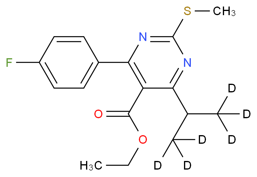 [4-(4-Fluorophenyl)-6-(1-methylethyl)-2-(methylsulfinyl)-5-pyrimidinyl]-ethyl Ester-d6_Molecular_structure_CAS_1189487-47-5)