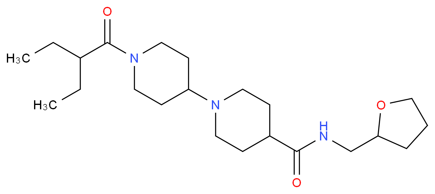 1'-(2-ethylbutanoyl)-N-(tetrahydro-2-furanylmethyl)-1,4'-bipiperidine-4-carboxamide_Molecular_structure_CAS_)