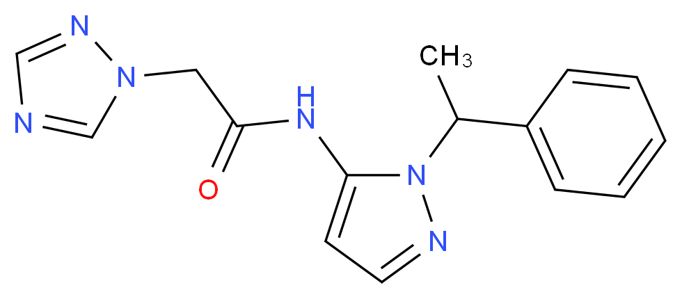N-[1-(1-phenylethyl)-1H-pyrazol-5-yl]-2-(1H-1,2,4-triazol-1-yl)acetamide_Molecular_structure_CAS_)