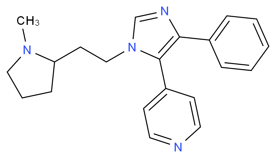 4-{1-[2-(1-methylpyrrolidin-2-yl)ethyl]-4-phenyl-1H-imidazol-5-yl}pyridine_Molecular_structure_CAS_)