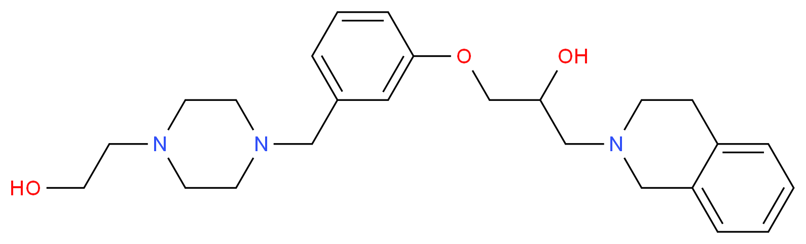 1-(3,4-dihydro-2(1H)-isoquinolinyl)-3-(3-{[4-(2-hydroxyethyl)-1-piperazinyl]methyl}phenoxy)-2-propanol_Molecular_structure_CAS_)
